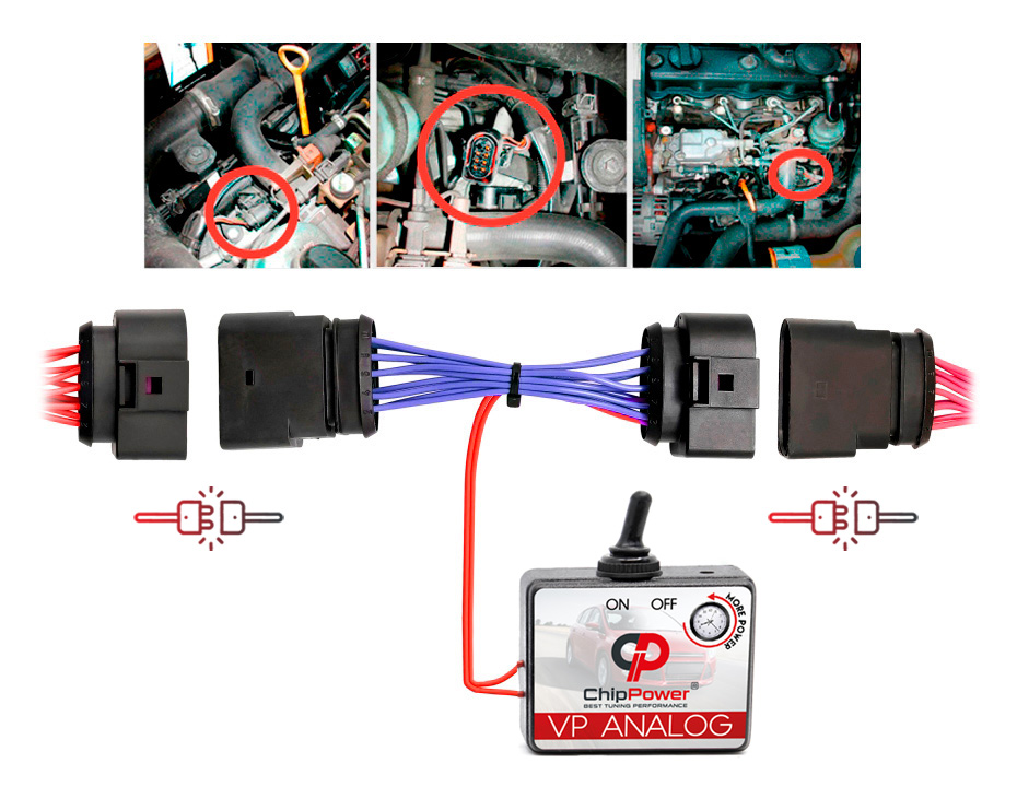 Kit Tuning Chip Box VPA, ChipPower, Pentru Volkswagen LT35 Mk2 II (2D ...